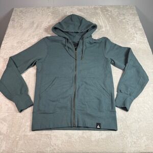 NWOT American Giant Mens Full Zip Hoodie M Blue Gray Made USA Heavyweight